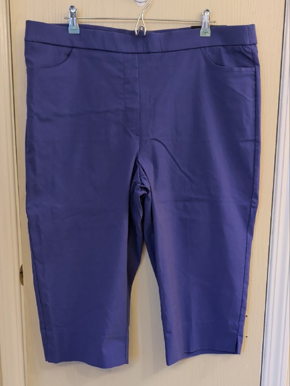 Alfred Dunner Women’s Allure Capri Stretch Pants Violet Size 18 NWT